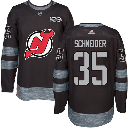 Herren New Jersey Devils Eishockey Trikot Cory Schneider #35 Authentic Schwarz 1917-2017 100th Anniversary